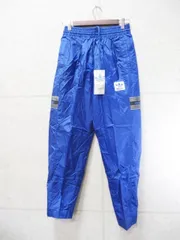 【タグ付き未使用品】adidas アディダス デサント ナイロンパンツ プリント 無地 ブルー系 M-Lサイズ ADS-8166P