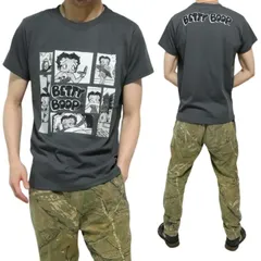 ベティーブープ tシャツ ベティちゃん Tシャツ 半袖 モノクロ/コミック 服 グッズ メンズ/レディース/ユニセックス ベティ・ブープ キャラクター 通販 チャコール betty boop 公式ライセンス M