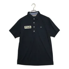 中古 メンズ ピン PING 半袖ポロシャツ L 紺 ネイビー