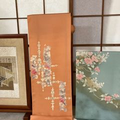 D761 訪問着 花模様 正絹 着物 単衣 美品 - メルカリ