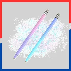 【人気商品】スマホ 充電不要 タブレット/iPad/Phone/Android コンパクト 超高感度タ極細 おしゃれ シンプル タッチペン 接触対策 （2本）