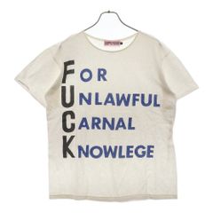 UNDERCOVER (アンダーカバー) 90S ピンクタグ FUCKプリント クルーネック 半袖Tシャツ カットソー ホワイト アーカイブ