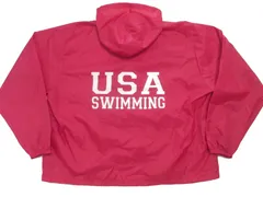 USA製 WINDLESS プリント アノラックパーカージャケット XL 赤 アメリカ古着