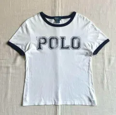 〜00s　archive　Polo by Ralph Lauren　ポロラルフローレン　両面ロゴプリント　リンガーTシャツ　Y2K　グランジ