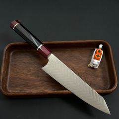 切付 牛刀 包丁 ダマスカス包丁 寿司 肉 野菜 万能 調理器具 205ｍｍ