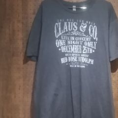 NEXT LEVEL APPAREL「CLAUS & CO  LIVE IN CONCERT ONE NIGHT ONLY  DECEMBER 25TH  RED NOSE RUDOLPH 」プリントＴシャツ　サイズＸＸＬ