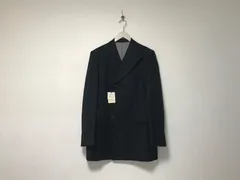 新品未使用本物タケオキクチTAKEOKIKUCHIウールストライプ柄セットアップスーツダブルテーラードジャケットスラックスパンツ長袖サーフアメカジスケーターストリートミリタリービジネススーツパーティーモードドレスゴルフメンズ黒ブラック3日本製L