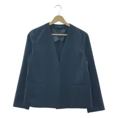 Liesse / リエス | バイカラー ノーカラージャケット | ネイビー/ブラック | レディース