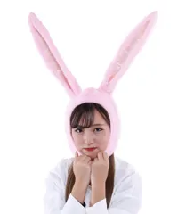 ウサギキャップ ピンク うさぎ 兎 ふわふわ かぶりもの 着ぐるみ キャップ 帽子 変装 パーティー 仮装 変装 ハロウィン コスプレ イベント マラソン 宴会 2次会 余興 CAP 変装 パーティグッズ コスプレ