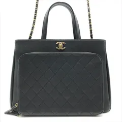 超美品 CHANEL シャネル ココマーク キャビアスキン マトラッセ ターンロック チェーン ショルダー ハンド 2way バッグ ブラック k6778