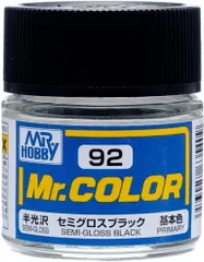 【新品】GSIクレオス Mr.カラー セミグロスブラック 半光沢 10ml 模型用塗料 C92