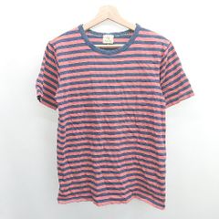 ◇ ⊂ Φ BEAUTY & YOUTH ビューティアンドユース ボーダー柄 半袖 Tシャツ サイズL オレンジ系 レディース E  【1506130011446】