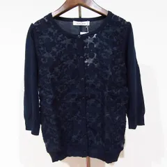 #anc ギャラリービスコンティ GALLERYVISCONTI カーディガン 2 紺 タグ付き 新品同様 レディース [928998]