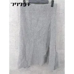 ◇ Mila Owen ミラ オーウェン 膝下丈 フレア ニット スカート サイズ0 グレー系 レディース 【中古】 【1101200012585】