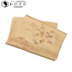 夏着物 浴衣 紫陽花の花 褐色 しつけ糸 K-4842 夏着物 浴衣 紫陽花の花 褐色 しつけ糸 K-4842 - メルカリ