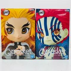 【飾磨店】 中古 フィギュア 鬼滅の刃 煉獄杏寿郎＆猗窩座  ２体セット Qposket ２体セット 【701】