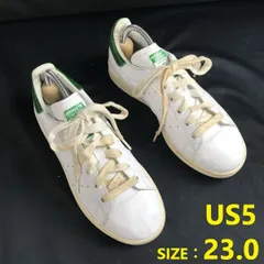 adidas★STAN SMITH 80s/復刻/レザースニーカー【23.0/US5/メンズ/レディース/white/白×緑】スタンスミス/Shoes/trainers◆si-024