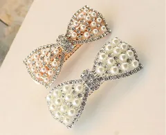 リボンバレッタ パール ビジュー 可愛い シルバー 銀 きらきら キラキラ 人気 カジュアル 普段使い お呼ばれ 結婚式 プレゼント レディース 可愛い 新品 15