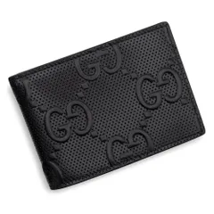 グッチ 二つ折り財布 札入れ GGエンボスレザー ブラック 625559 箱付 GUCCI（新品・未使用品）