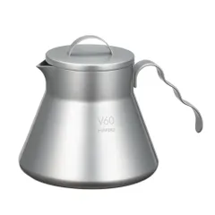 【在庫処分】500ml V60メタルコーヒーサーバー シルバー (ハリオ) O-VCSM-50-HSV HARIO