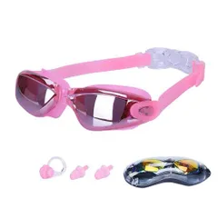 [MiniAya]水泳ゴーグル大人用子供スイムゴーグルスイミングゴーグル8歳以上水中メガネ曇り止め紫外線カットUVカットミラー加工柔らかシリコン水漏れ防止耐働撃軽量クリア調整ベルト取り…