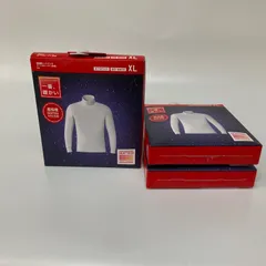 【新品】UNIQLO ユニクロ 超極暖 ヒートテック タートルネックT オフホワイト XLサイズ 3点セット【k1032】