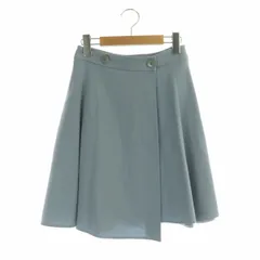 エンポリオアルマーニ EMPORIO ARMANI ラップスカート フレアスカート ミニ 36 水色 サックス /DF ■OSのサムネイル