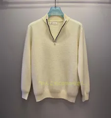 美品 ブルネロクチネリ ドライバーズニット ブルゾン コットン サイズ52 STUDIOUS（ステュディオス）の「コットンドライバーズニット