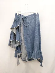 ◇ UNIQLO ユニクロ ロング丈 ラップ巻き スカート サイズS ブルー系 レディース P  【1405230014947】