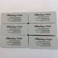 BlinkingNailsスポンジ磨きブロック、100/180グリットの爪磨きブロック(6本セット)グレー