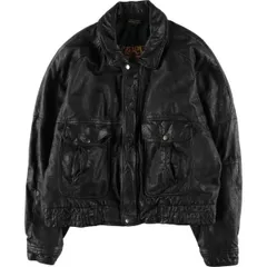 古着 PHASE 2 レザーフライトジャケット メンズXL相当/evb010409