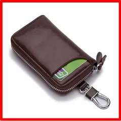 【送料無料 】コーヒー [AGBIADD] キーケース メンズ カードキーケース レザー スマートキーケース 車キーケース 本革 6連 1つ外側ポケット カード