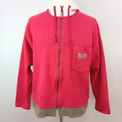 NIKE ナイキ　ジップアップパーカー　白タグ　90s　裏起毛　Mサイズ