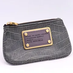 良品 マークバイマークジェイコブス コインケース グリーン系×グレー YSD