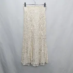 ◇ one after another NICE CLAUP レース ロング丈 マーメイド スカート サイズS ベージュ レディース E  【1407020018821】