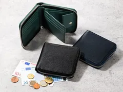 MILAGRO ミラグロ 姫路産ヌメゴート・ラウンドファスナー2つ折り財布 メンズ 折り財布 ラウンドジップ 財布 革 レザー 小さい財布 ミニ財布 春財布 父の日 クリスマス 誕生日 プレゼント eami201