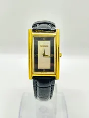 GUCCI グッチ 2600M 腕時計 ゴールド×ブラック ヴィンテージ スイス製 クオーツ メンズ 動作品 中古