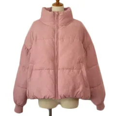 キューティーブロンド Cutie Blonde マイクロコーデュロイ 中綿ショートジャケット M ピンク