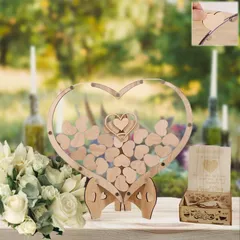 【在庫処分】limande ウェディングドロップス ハート型ドロップス チップ80枚付 人前式 ウェルカムボード 結婚証明書