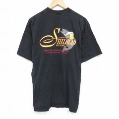 XL/古着 ジャージーズ 半袖 ビンテージ Tシャツ メンズ 90s ビール コットン クルーネック 黒 ブラック 25aug28 中古