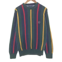 古着 トミーヒルフィガー TOMMY HILFIGER ストライプ柄 コットンニットセーター メンズM相当/taa003387