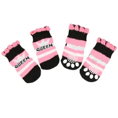 ☆ ピンク.王冠 ☆ ペット靴下S ☆ ペット 靴下 ソックス yapetsocks2528 犬 滑り止め 靴下 犬用 ソックス 犬用靴下 犬用ソックス フットカバー くつ下 くつした ペット用 小型犬用 いぬ イヌ ペット靴下 ペットくつした 犬服 犬の服