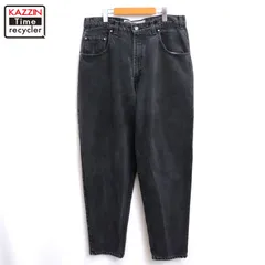 90s USA製 vintage Levi's シルバータブ silverTab ブラック デニムパンツ メンズ Lサイズ相当