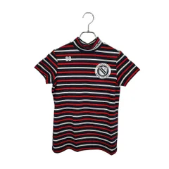 PEARLY GATES パーリーゲイツ ゴルフ モックネック ボーダー シャツ 055-6167304 0 ネイビー×レッド