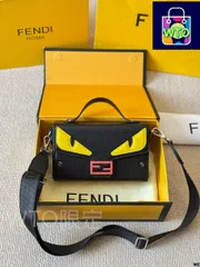 【今日特価】Fendi Fendi Eyes Monster Square Bag - フェンディ フェンディアイズ モンスター スクエアバッグ～カジュアルな四角デザイン、春らしいワームカラー老花～送料無料-WTO輸入2