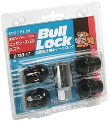 協永産業/KYO-EI ブルロック ロックナット ブラック M12×P1.25 入数：1セット(4個) 603B-17