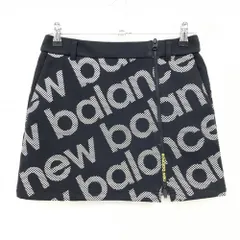 ニューバランスゴルフ スカート 黒×白 ロゴ総柄 レディース 0(S) ゴルフウェア New Balance