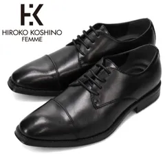 ヒロココシノ HIROKO KOSHINOメンズ 防水 レザー ビジネスシューズ HR7008 ストレートチップ 本革　HOMME 紐靴 ブラック マドラスのサムネイル