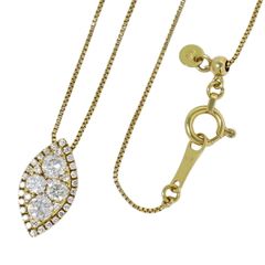 本物 ダイヤモンド 0.45ct K18 YG ネックレス ペンダント イエローゴールド アクセサリー ジュエリー 中古 【フォロー割】