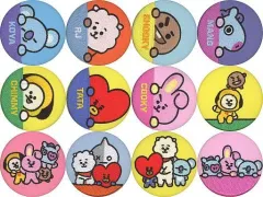 【中古】バッジ・ピンズ 全12種セット EMBROIDERY TIN BADGE(刺繍缶バッジ) 「BT21」